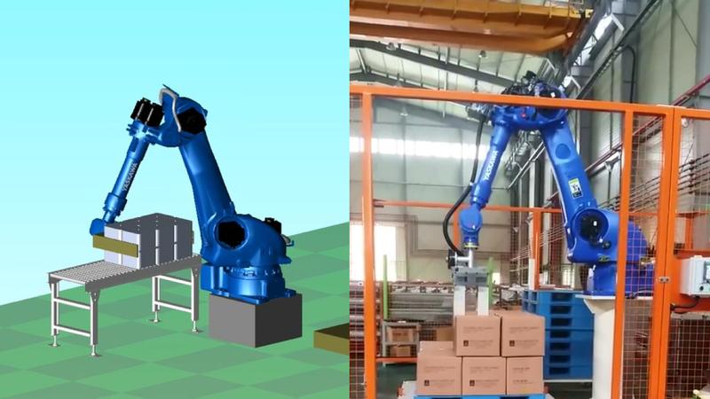 YASKAWA 로봇을 활용한 옷걸이 박스 팔레타이징