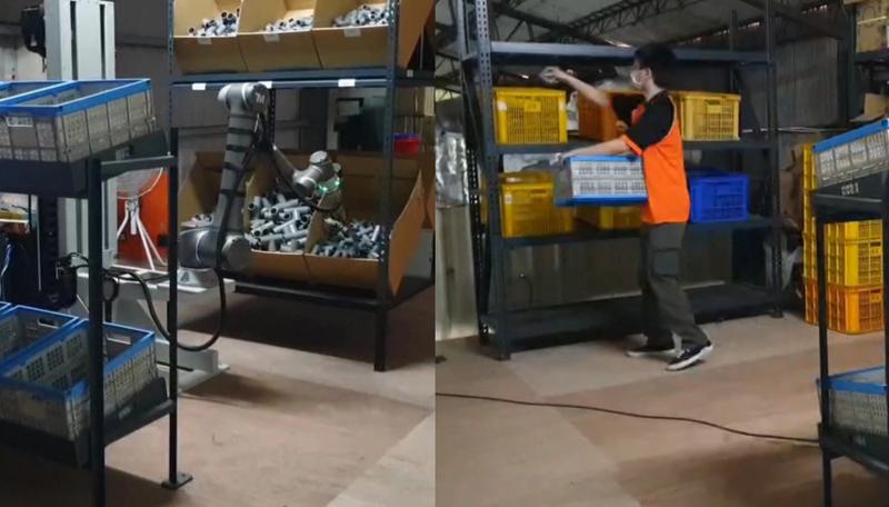 TM로봇 + 3D비전을 활용한  빈피킹 솔루션