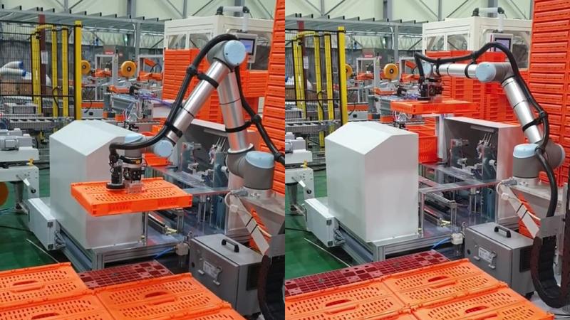 UR10을 활용한 Plastic Box Depalletizing & Open 솔루션