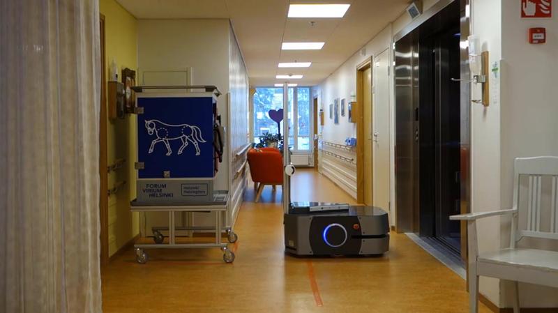 OMRON LD-250을 활용한 카트 견인 및 엘리베이터 이동