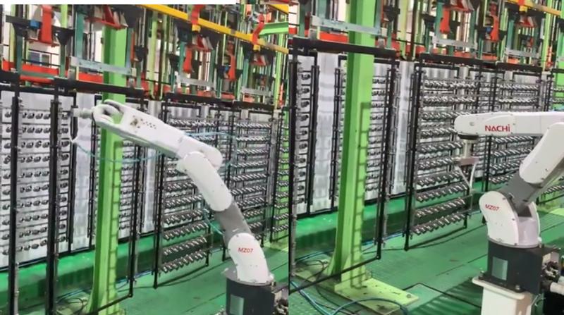 NACHI MZ07L을 활용한 자동차 브레이크 부품 에어블로잉