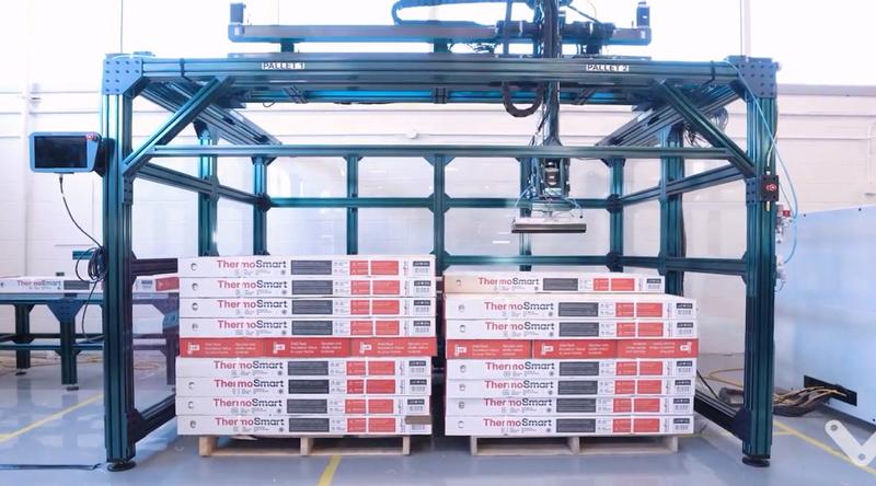 벤션의 팔레타이저를 활용한 15kg 고중량 단열재 이송 자동화