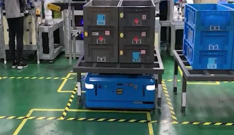 포테닛 리프트 타입 AMR 가전기기 부품랙 이송