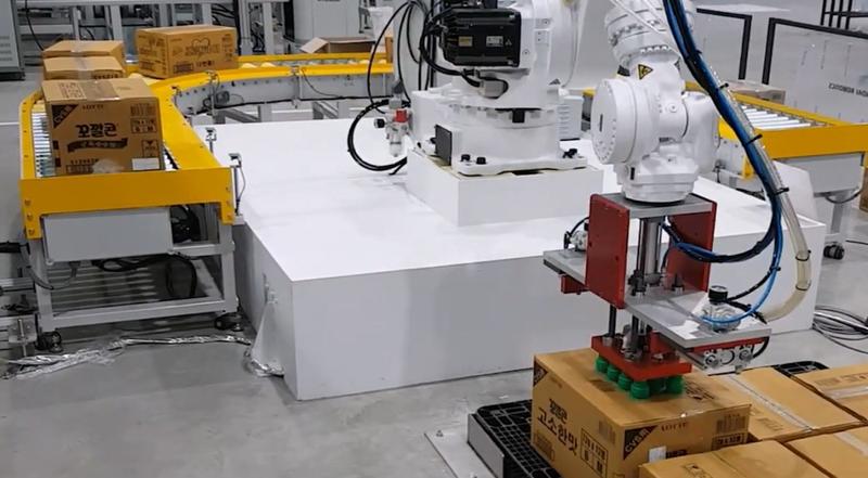 현대 YS140 + 메크마인드를 활용한 AI 팔레타이징